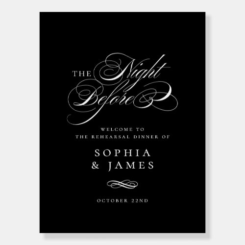 The Night Before Wedding Rehearsal Dinner Sign