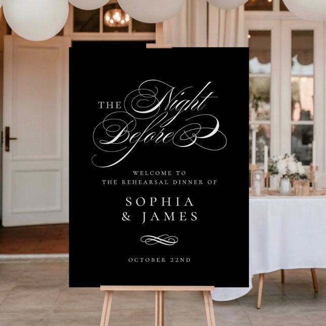 The Night Before Wedding Rehearsal Dinner Sign (Creator Uploaded)