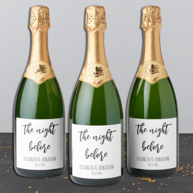 The Night Before Wedding Rehearsal Dinner Sparkling Wine Label (Creator Uploaded)