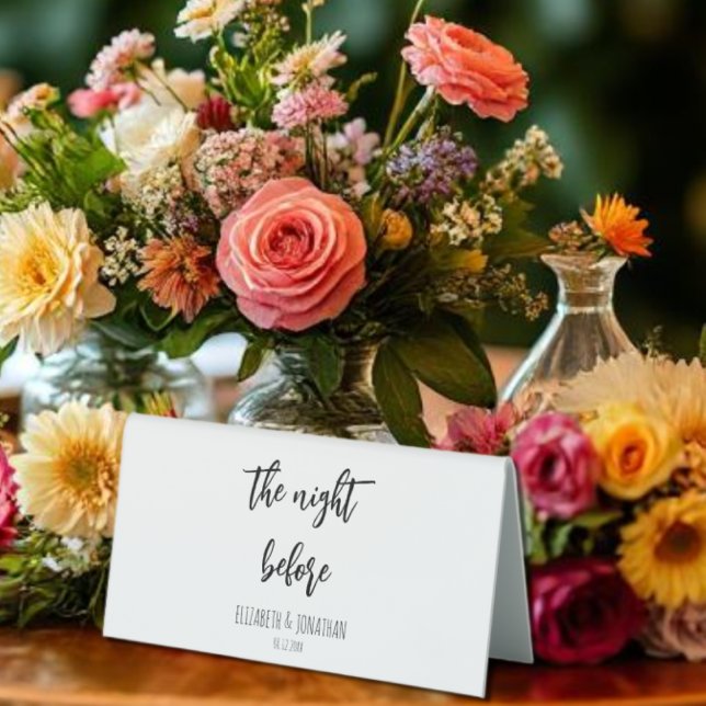 The Night Before Wedding Rehearsal Dinner Table Tent (Creator Uploaded)