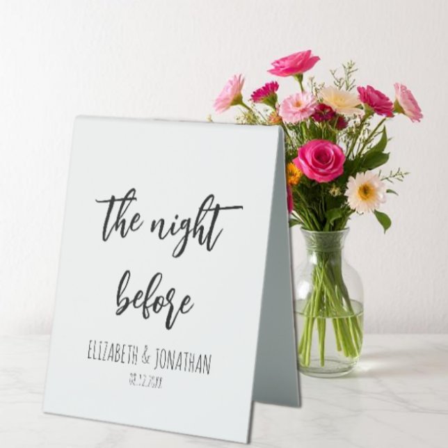 The Night Before Wedding Rehearsal Dinner Table Tent (Creator Uploaded)