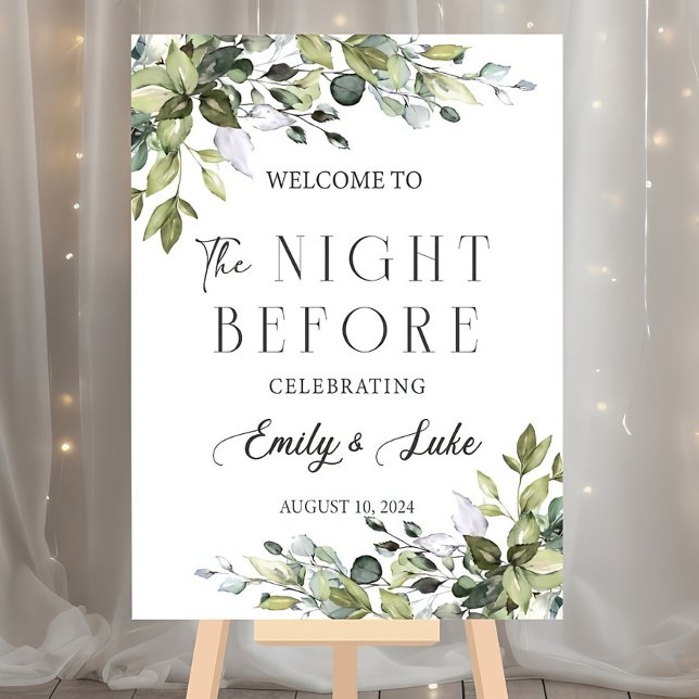 The Night Before Wedding Rehearsal Dinner Welcome Foam Board (Creator Uploaded)