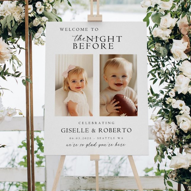 The Night Before, Wedding Rehearsal Dinner Welcome Foam Board (Creator Uploaded)