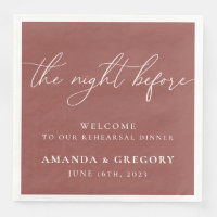 The Night Before Wedding Rehearsal Dinner Welcome