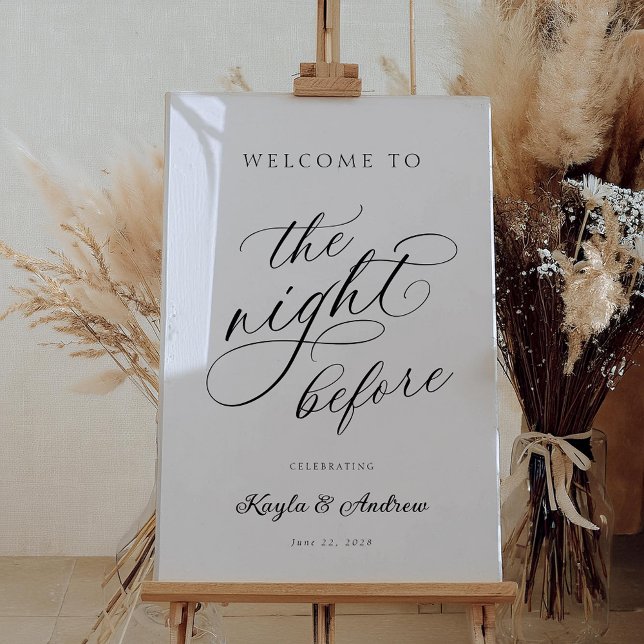 The Night Before Wedding Rehearsal Welcome Acrylic Sign (Creator Uploaded)
