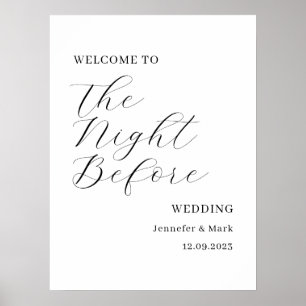 The Night Before Wedding Rehearsal Welcome Sign