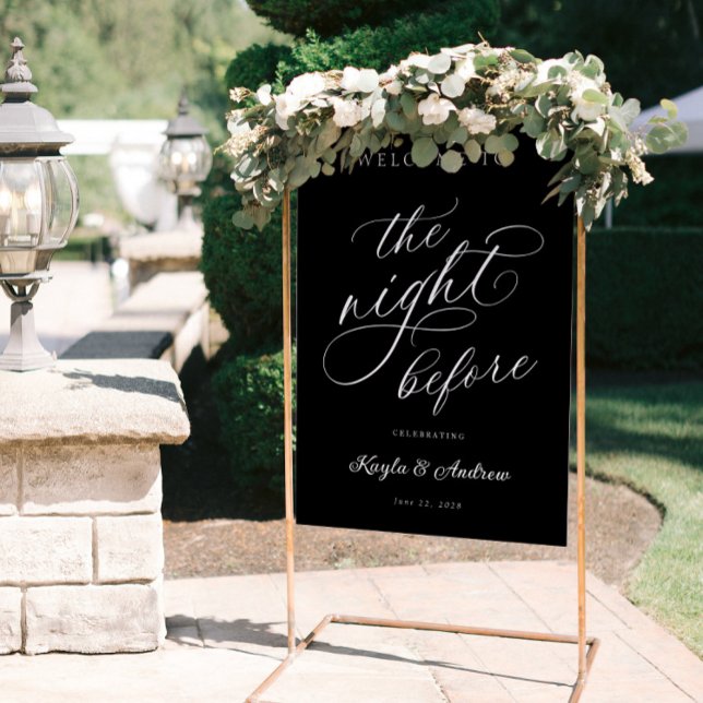 The Night Before Wedding Rehearsal Welcome Sign (Creator Uploaded)