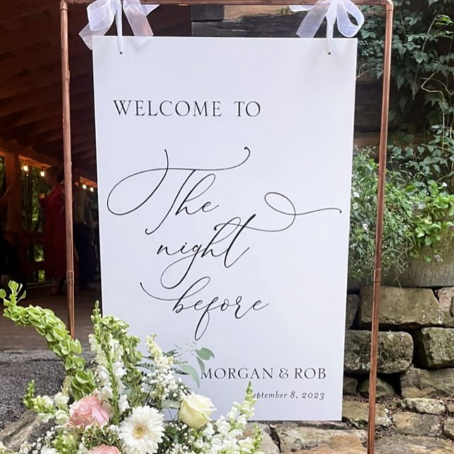 The Night Before Wedding Rehearsal Welcome Sign (Creator Uploaded)