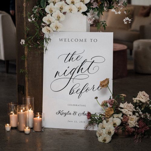 The Night Before Wedding Rehearsal Welcome Sign