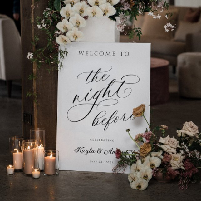 The Night Before Wedding Rehearsal Welcome Sign (Creator Uploaded)