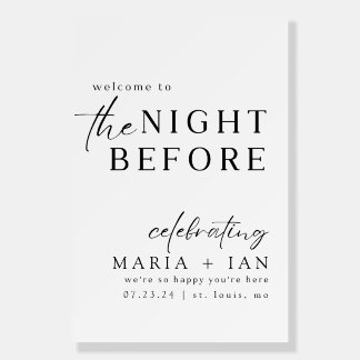 The Night Before - Wedding Sign 24 x 36 in. 
