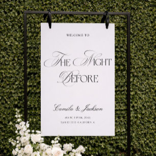 The Night Before Wedding Welcome Foam Board