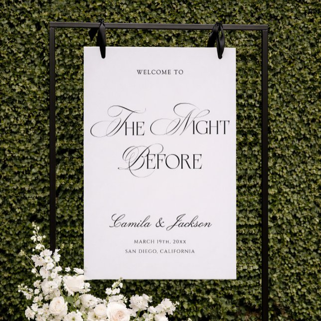 The Night Before Wedding Welcome  Foam Board (Creator Uploaded)