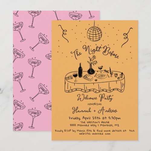 The Night Before Welcome Rehearsal Dinner Invitation