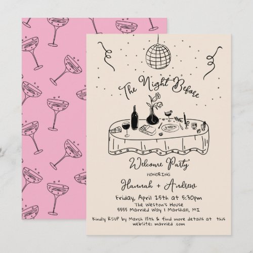 The Night Before Welcome Rehearsal Dinner Invitation