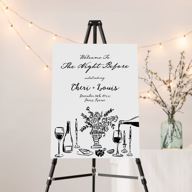 The Night Before Welcome Sign Template | Rehearsal (In Situ (Stand))