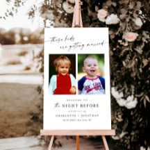 The Night Before Welcome Sign, Wedding Rehearsal 