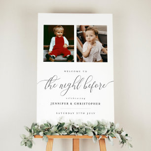 The Night Before Welcome Sign, Wedding Rehearsal Foam Board