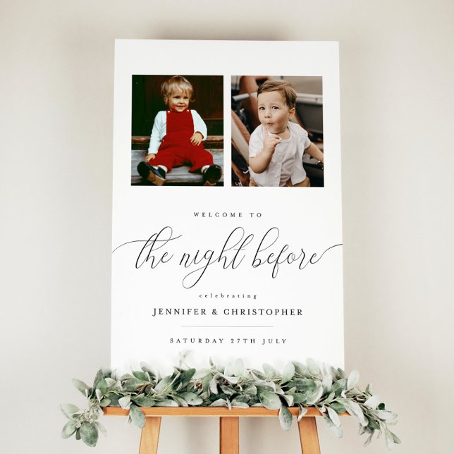 The Night Before Welcome Sign, Wedding Rehearsal Foam Board (Creator Uploaded)