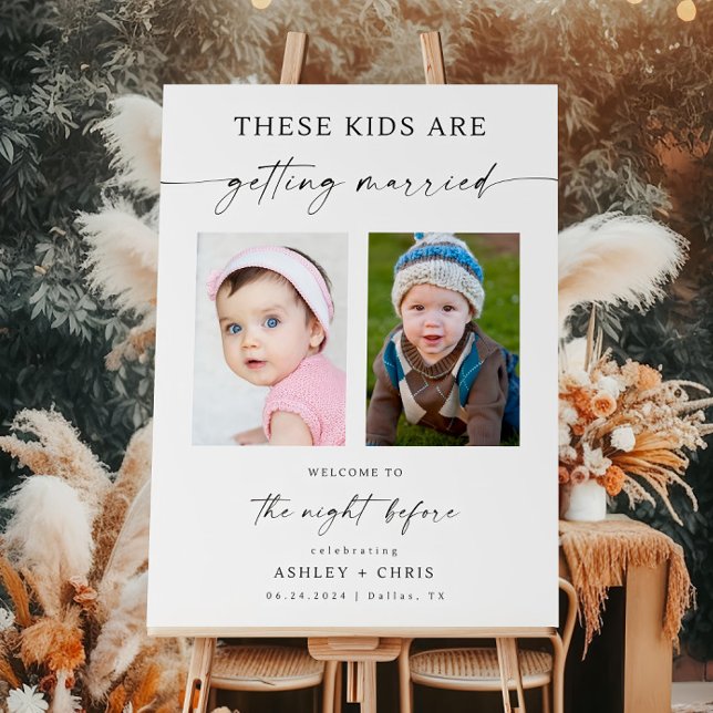 The Night Before Welcome Sign With Photo These Kid (Creator Uploaded)