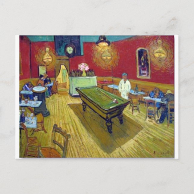 The Night Cafe by Vincent Van Gogh Postcard (Front)