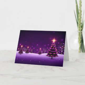 The Night Christmas Sparkled Holiday Card