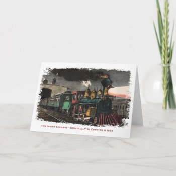The Night Express Greeting Card by vintageamerican at Zazzle