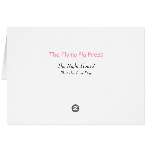 'The Night House' Greeting Card (Back Horizontal)