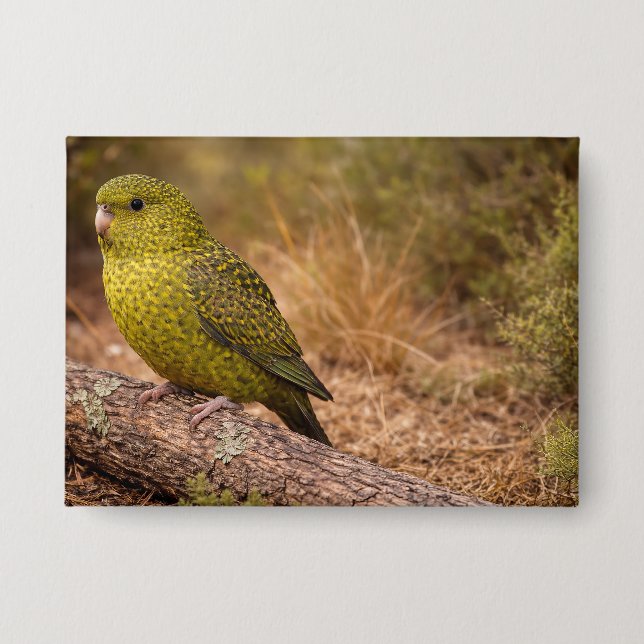 The Night Parakeet Badge Large Button (Front)