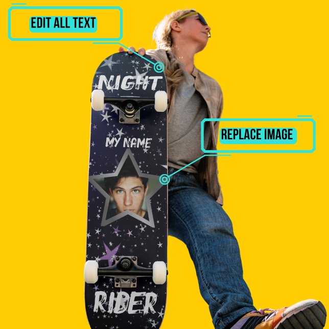 The Night Rider Skateboard (Please enjoy our design and see the others in the collection.)