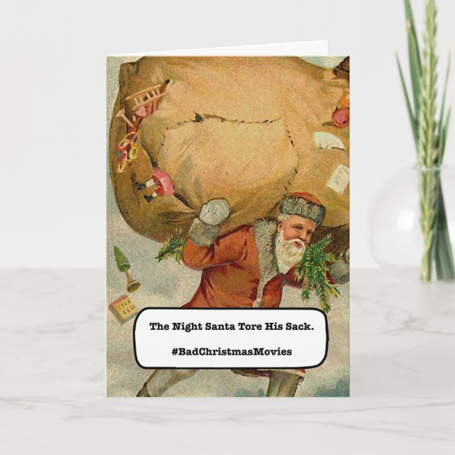 The Night Santa Tore His Sack Christmas Card (Front)