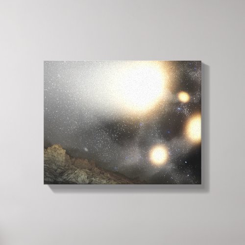 The night sky as seen from a hypothetical plane canvas print