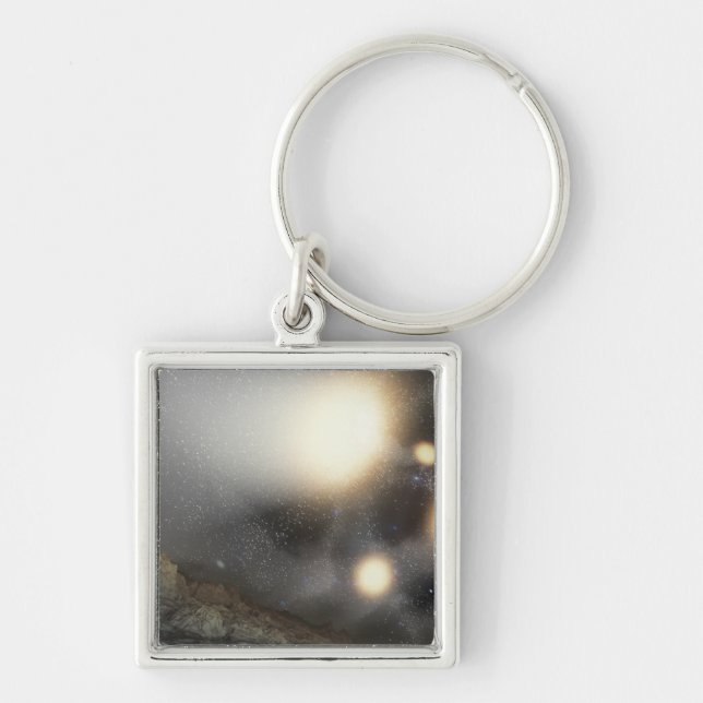 The night sky as seen from a hypothetical plane keychain (Front)