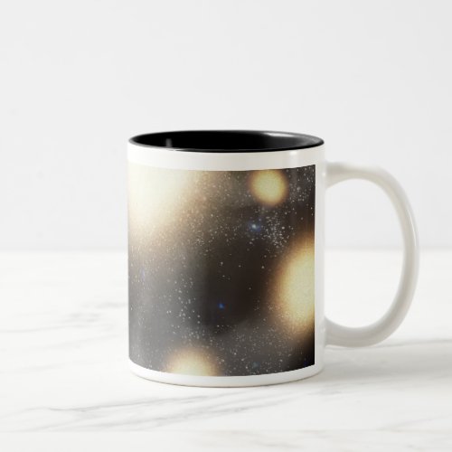 The night sky as seen from a hypothetical plane Two_Tone coffee mug