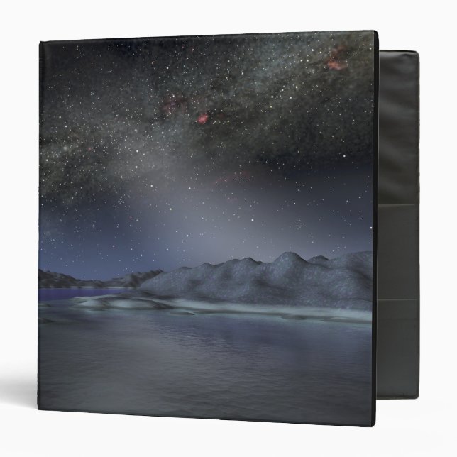 The night sky from a hypothetical alien planet 2 3 ring binder (Front/Inside)