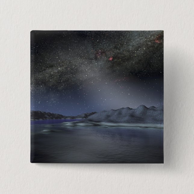 The night sky from a hypothetical alien planet 2 button (Front)