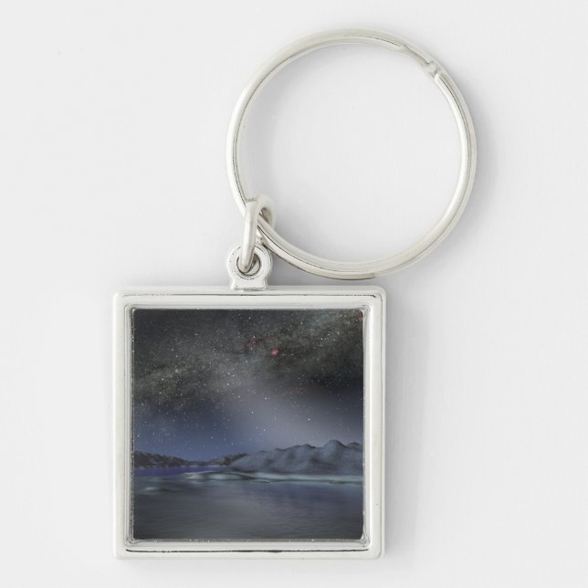The night sky from a hypothetical alien planet 2 keychain (Front)