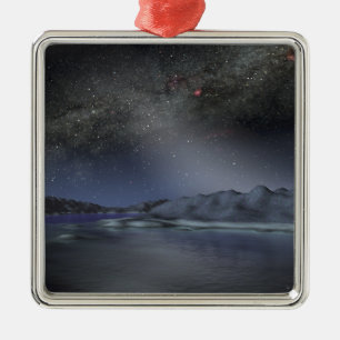 The night sky from a hypothetical alien planet 2 metal ornament