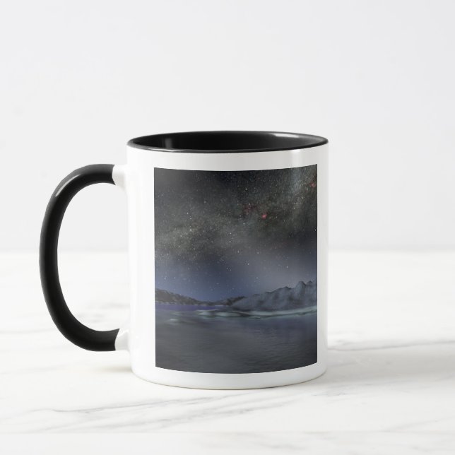 The night sky from a hypothetical alien planet 2 mug (Left)