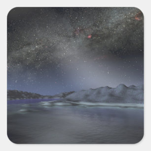 The night sky from a hypothetical alien planet 2 square sticker