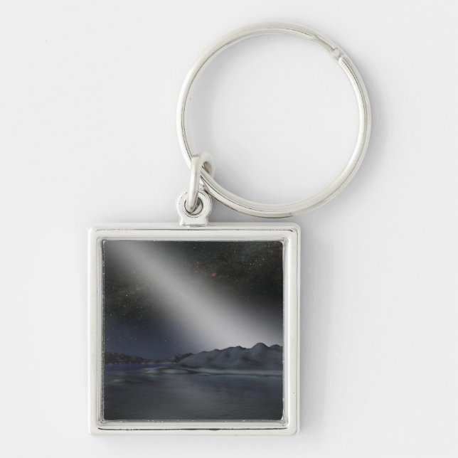 The night sky from a hypothetical alien planet keychain (Front)