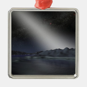 The night sky from a hypothetical alien planet metal ornament