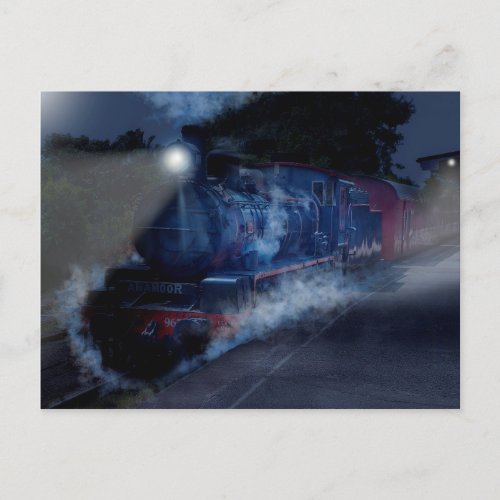 The night train postcard