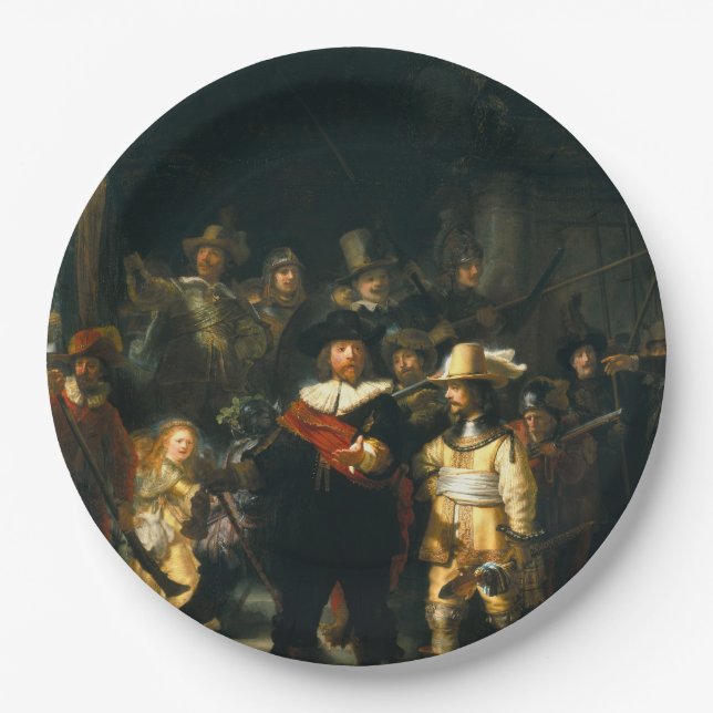 The Night Watch - Rembrandt Paper Plates (Front)
