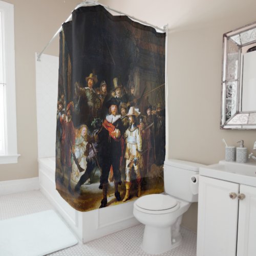 The Night Watch Rembrandt Shower Curtain