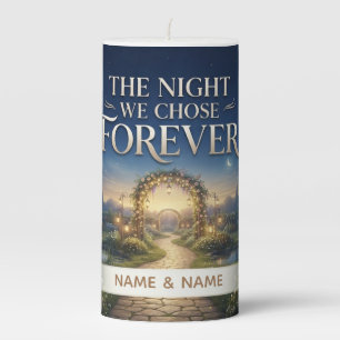 The Night We Chose Forever Marriage Proposal Pillar Candle