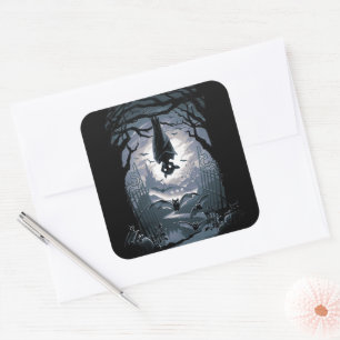 The Night Welcomes You Square Sticker