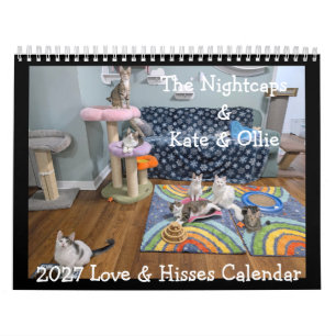 The Nightcaps: Love & Hisses 2027 Calendar