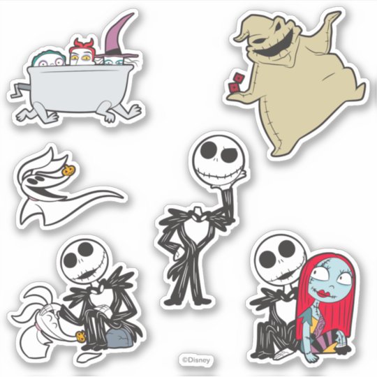 The Nightmare Before Christmas Chibi Character Sticker | Zazzle.com