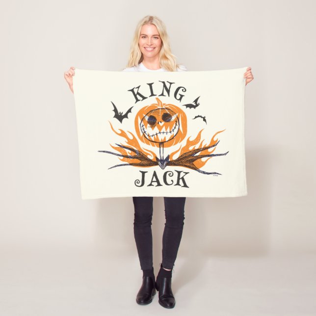 The Nightmare Before Christmas | King Jack Fleece Blanket (In Situ)
